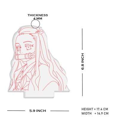 Nezuko Kamado Anime Character From Demon Slayer Show Night Lamp